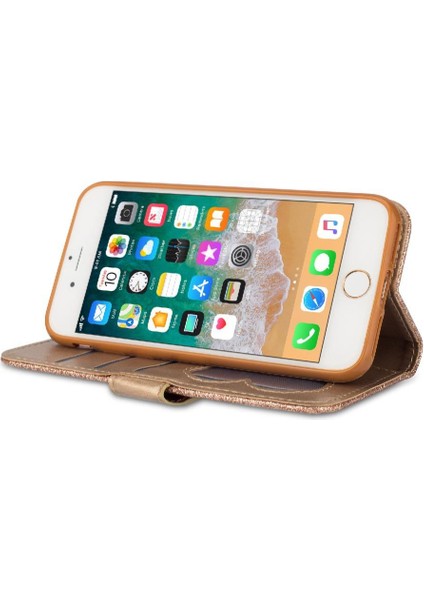 IPhone 7 Için Fermuar Cep Durumda Artı/iphone 8 Artı Bilek Kayışı Glitter Pu (Yurt Dışından)