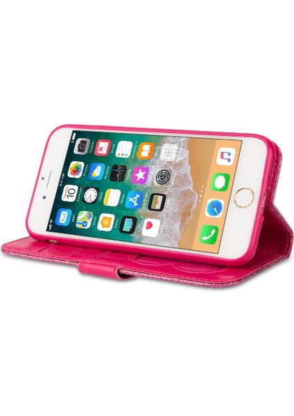 IPhone 7 Için Fermuar Cep Durumda Artı/iphone 8 Artı Bilek Kayışı Glitter Pu (Yurt Dışından)