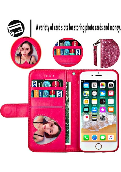 IPhone 7 Için Fermuar Cep Durumda/iphone 8 Bilek Kayışı Manyetik Kapatma Pu (Yurt Dışından)