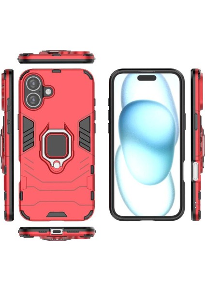 Halka Araba Montaj Kickstand Durumda IPhone 16 Artı Darbeye Dayanıklı Metal Halka (Yurt Dışından) modelleri