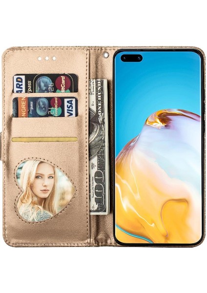 Huawei P40 Lite Için Fermuar Cep Durumda Pu Deri Bilek Kayışı Kart Tutucu (Yurt Dışından)