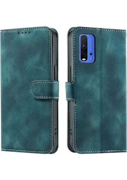 Xiaomi Redmi Için Flip Case 9t Kickstand Bilek Kayışı Manyetik Cüzdan Kart (Yurt Dışından)