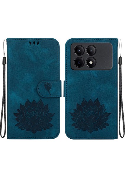 Xiaomi Poco X6 Pro 5g Için Flip Case Kickstand Kabartma Lotus Çiçek (Yurt Dışından)