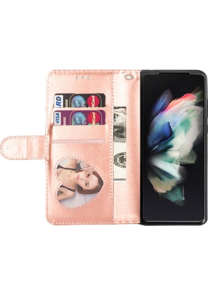 Samsung Galaxy Z Zipper 3 5g Pu Deri Manyetik Için Fermuarlı Cebi Durumda (Yurt Dışından)