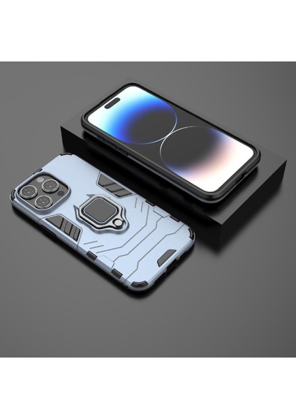 Halka Araba Montaj Kickstand Durumda IPhone 15 Pro Max Kickstand Askeri (Yurt Dışından)