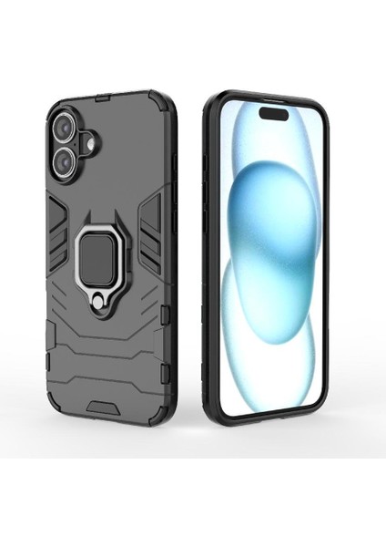 Halka Araba Montaj Kickstand Durumda IPhone 16 Artı Darbeye Dayanıklı Metal Halka (Yurt Dışından)