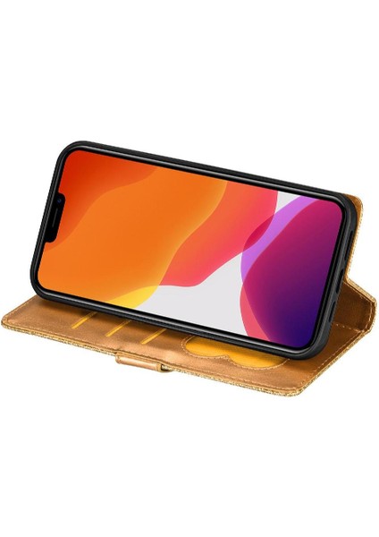 IPhone 14 Için Fermuar Cep Durumda Artı Pu Deri Kart Tutucu Glitter Vaka (Yurt Dışından)