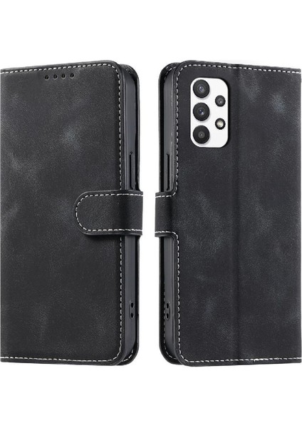 Samsung Galaxy A32 4g Kickstand Bilek Kayışı Pu Deri Kart Için Flip Case (Yurt Dışından) fırsatları