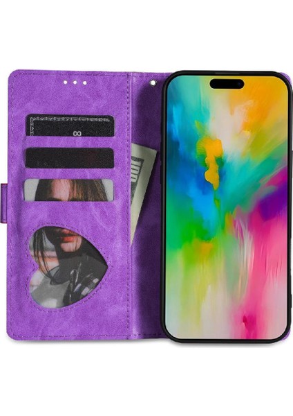 IPhone 16 Için Fermuar Cep Durumda Artı Pu Deri Kart Tutucu Manyetik (Yurt Dışından)