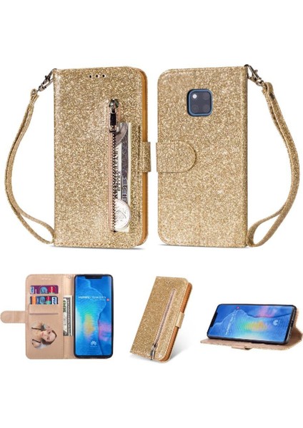 Huawei Mate 20 Pro Için Fermuar Cep Durumda Pu Deri Kart Tutucu Bilek (Yurt Dışından)