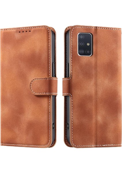 Samsung Galaxy A71 4g Manyetik Pu Deri Bilek Kayışı Cüzdan Için Flip Case (Yurt Dışından)