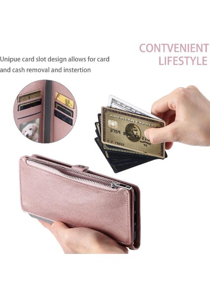 IPhone 12 Pro Için Crossbody Durumda Cüzdan Uzun Kordon Rfıd Engelleme (Yurt Dışından)