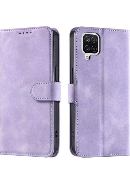 Mays Boutique Samsung Galaxy A12 Için Flip Case Kickstand Bilek Kayışı Manyetik Cüzdan Pu (Yurt Dışından)