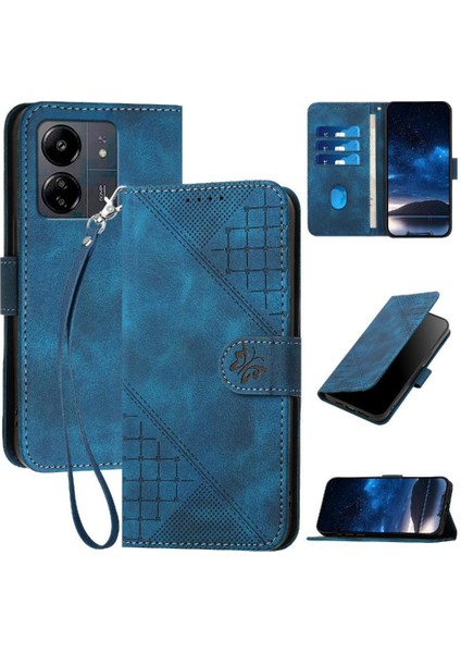 Xiaomi Redmi 13C 4g Için Flip Case ve Kredi Kartı Yuvası Yüksek Kaliteli Telefon (Yurt Dışından)