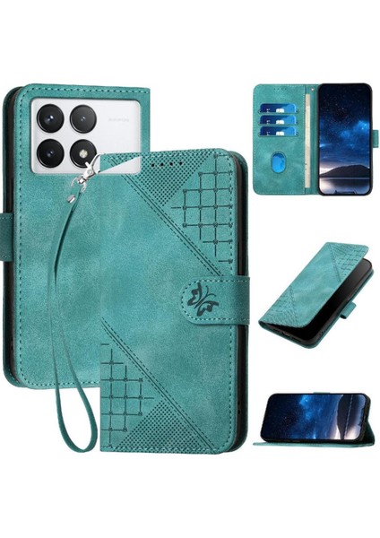 Xiaomi Redmi K70 Için Flip Case Yüksek Kalite Deri Telefon Kılıfı Kabartmalı (Yurt Dışından)
