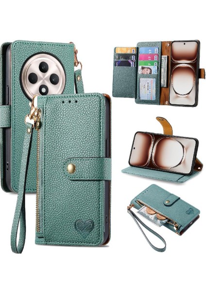 Oppo F27 Aşk Darbeye Dayanıklı Cüzdan Deri Kılıf Fermuar Için Flip Case (Yurt Dışından)