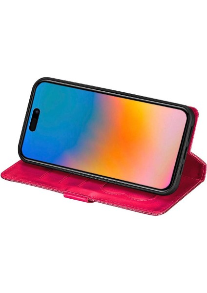 IPhone 15 Için Fermuar Cep Durumda Artı Glitter Cüzdan Kılıf Manyetik Pu (Yurt Dışından)