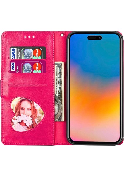 IPhone 15 Için Fermuar Cep Durumda Artı Glitter Cüzdan Kılıf Manyetik Pu (Yurt Dışından)