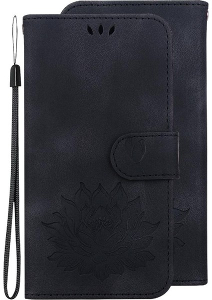 Xiaomi Redmi A2 Manyetik Kickstand Kabartma Lotus Çiçek Için Flip Case (Yurt Dışından)