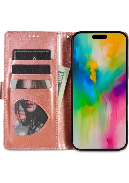 IPhone 16 Pro Pu Deri Manyetik Kapatma Glitter Için Fermuarlı Cebi Durumda (Yurt Dışından)