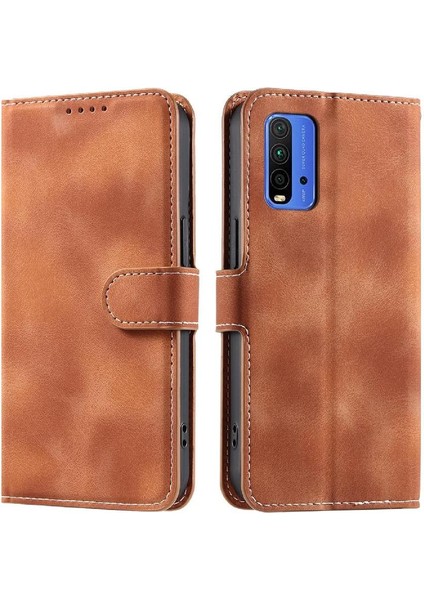 Xiaomi Redmi Için Flip Case 9 Güç Kickstand Pu Deri Manyetik Bilek (Yurt Dışından)