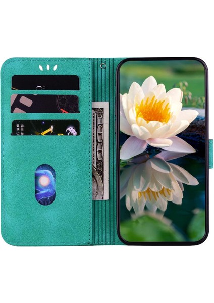 Mays Boutique Xiaomi Redmi Için Flip Case Xiaomi 4g/5g Kabartma Lotus Çiçek Cüzdan Kickstand (Yurt Dışından)