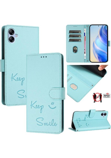Samsung Galaxy A04E 4g Pu Deri Rfıd Engelleme Kapak Kapak Kartı (Yurt Dışından)