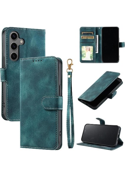 Samsung Galaxy A15 Için Flip Case 4g/5g Pu Deri Manyetik Bilek Kayışı (Yurt Dışından)