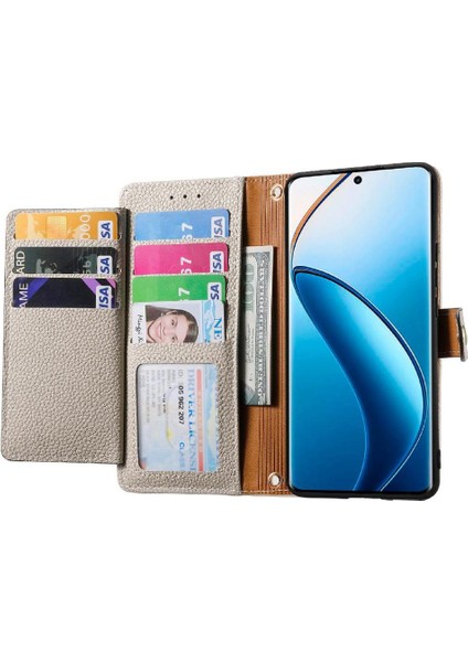 Realme 13 Cüzdan Darbeye Deri Kılıf Fermuar Aşk Için Flip Case (Yurt Dışından)