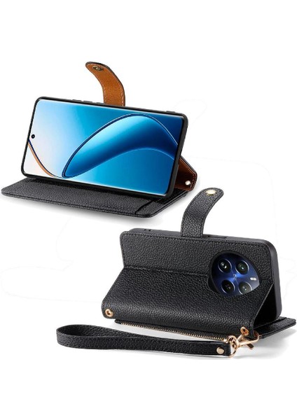 Realme 13 Cüzdan Darbeye Deri Kılıf Fermuar Aşk Için Flip Case (Yurt Dışından)