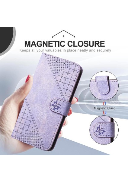 IPhone 14 Için Flip Case Pro Max Kabartmalı Kelebek ve Kredi Kartı Yuvası (Yurt Dışından)