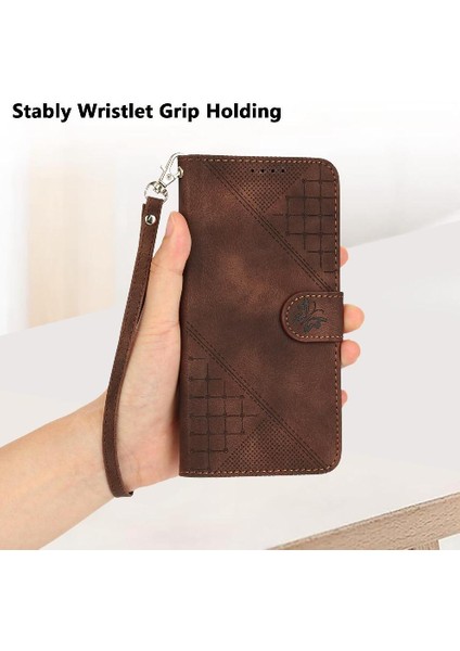 IPhone 13 Için Flip Case Pro Yüksek Kalite Deri Telefon Kılıfı ile Kabartmalı (Yurt Dışından)