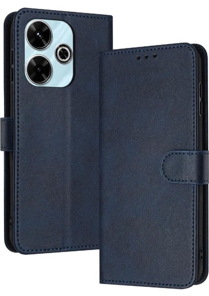 Toka Saf Renk Kickstand Pu ile Xiaomi Poco M6 4g Için Flip Case (Yurt Dışından)