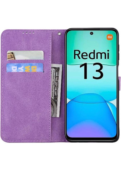 Xiaomi Poco M6 4g Için Flip Case Deri Cüzdan Kickstand Koruyucu Büyük (Yurt Dışından)