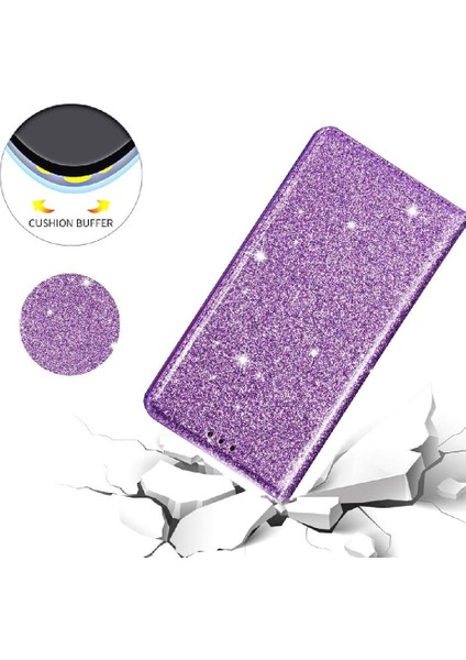 IPhone 15 Kart Tutucu Manyetik Kapatma Pu Deri Için Glitter Flip Case (Yurt Dışından) modelleri