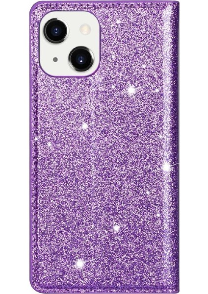 IPhone 15 Kart Tutucu Manyetik Kapatma Pu Deri Için Glitter Flip Case (Yurt Dışından) fırsatları