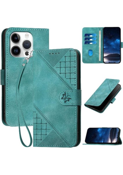 IPhone 14 Için Flip Case Pro Kabartmalı Kelebek Yüksek Kaliteli Deri Telefon (Yurt Dışından)