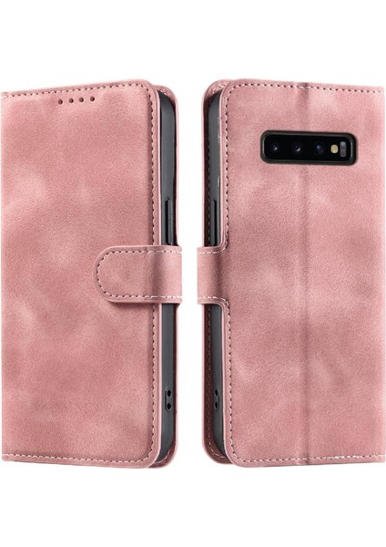 Samsung Galaxy S10 Artı Cüzdan Kart Yuvaları Manyetik Kickstand Için Flip Case (Yurt Dışından)