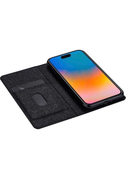 IPhone 16 Için Glitter Flip Case Artı Pu Deri Kart Tutucu Manyetik Kapak (Yurt Dışından)