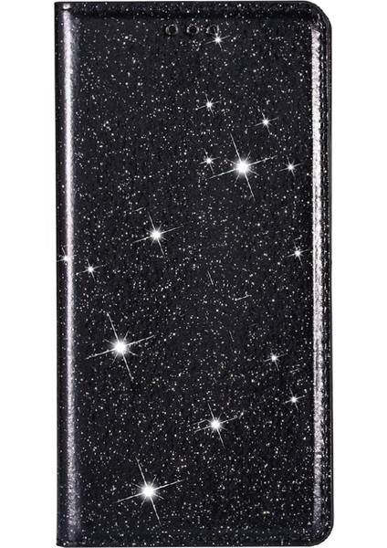 IPhone 16 Için Glitter Flip Case Artı Pu Deri Kart Tutucu Manyetik Kapak (Yurt Dışından)
