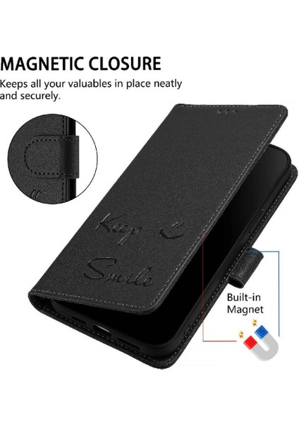 IPhone 15 Için Kılıf Artı Kapak Kapak Rfıd Engelleme Pu Deri Kart Tutucu (Yurt Dışından)