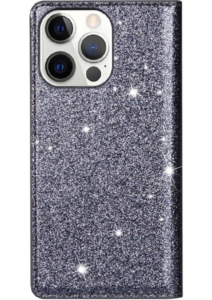 IPhone 14 Için Glitter Flip Case Pro Max Flip Case Cüzdan Pu Deri Kart (Yurt Dışından)