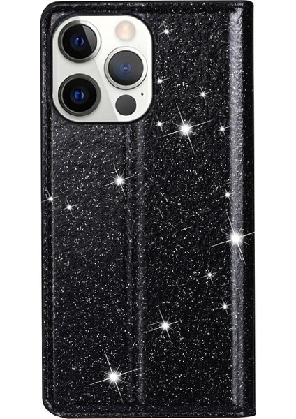 IPhone 13 Için Glitter Flip Case Pro Max Flip Case Cüzdan Pu Deri Kart (Yurt Dışından)