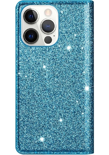 Glitter Flip Case IPhone 15 Pro Max Flip Case Cüzdan Kart Tutucu Pu (Yurt Dışından)