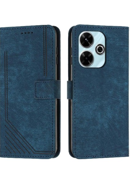 Xiaomi Poco M6 4g Kart Ekleme Cüzdan Pu Deri Için Flip Case (Yurt Dışından)