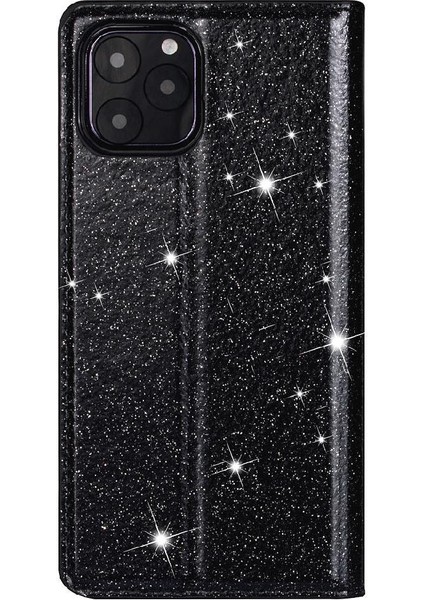 IPhone 12 Için Glitter Flip Case Pro Manyetik Kapatma Flip Case Cüzdan Pu (Yurt Dışından)