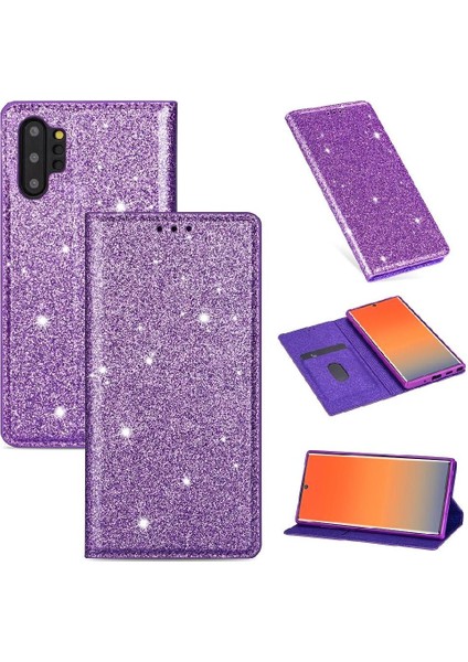 Samsung Galaxy NOTE10 Artı Flip Case Cüzdan Manyetik Için Glitter Flip Case (Yurt Dışından)