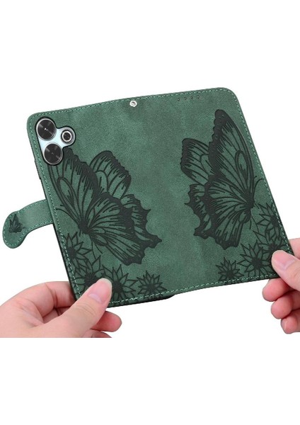 Xiaomi Poco M6 4g Için Flip Case Cüzdan Manyetik Closu Pu Deri Büyük Kart (Yurt Dışından)