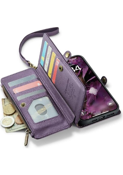 IPhone 16 Için Crossbody Durumda Artı Kart Tutucu Kılıf Cüzdan Cüzdan Kılıf Için (Yurt Dışından)
