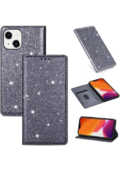 IPhone 13 Için Glitter Flip Case/iphone 14 Pu Deri Flip Case Cüzdan (Yurt Dışından)